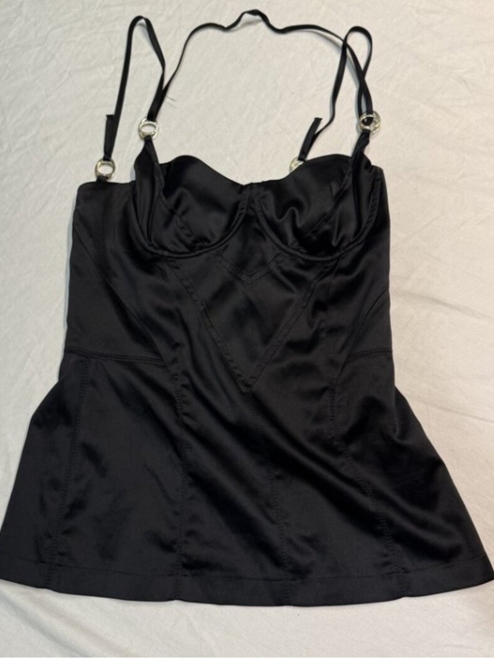 Just Cavalli Vintage Y2K Satin Corset Bustier Mermaid Maxi Skirt Set IT 44/42 - Picture 8 of 15